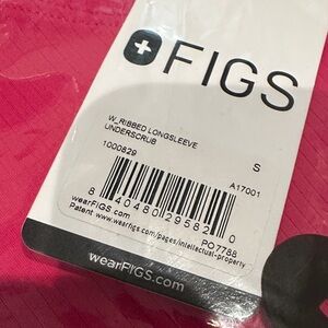 FIGS Vibrant Pink Ribbed Underscrub Top